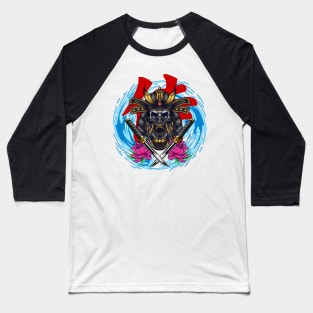 Samurai Skull 05 Baseball T-Shirt